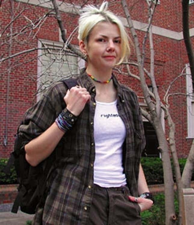 A photo of Oppel taken during her 16 months of lesbianism.