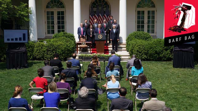 Image for article titled Chairs in Rose Garden Defied Social Distance Guidelines Because White House Says It &#39;Looks Better&#39;