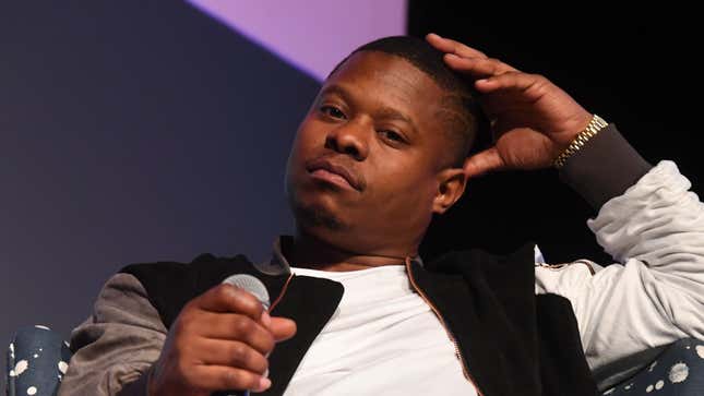 Jason Mitchell speaks during a screening and Q&amp;A for ‘The Chi’ on Day 1 of the SCAD aTVfest 2018 on February 1, 2018, in Atlanta, Georgia. 