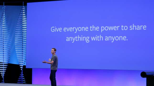 Facebook CEO Mark Zuckerberg at a developer conference in 2016.
