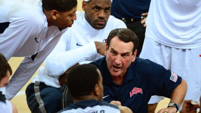 Image for article titled Mike Krzyzewski Leads Ragtag Band Of Rejects To Olympic Gold