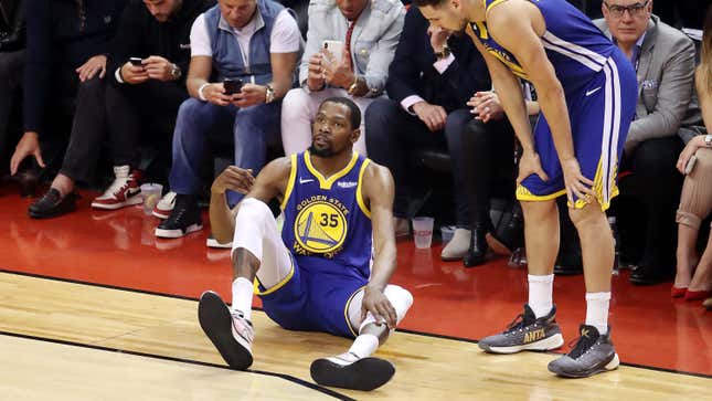 Image for article titled Kevin Durant Ruptured His Achilles Tendon, And The Warriors Are Shocked