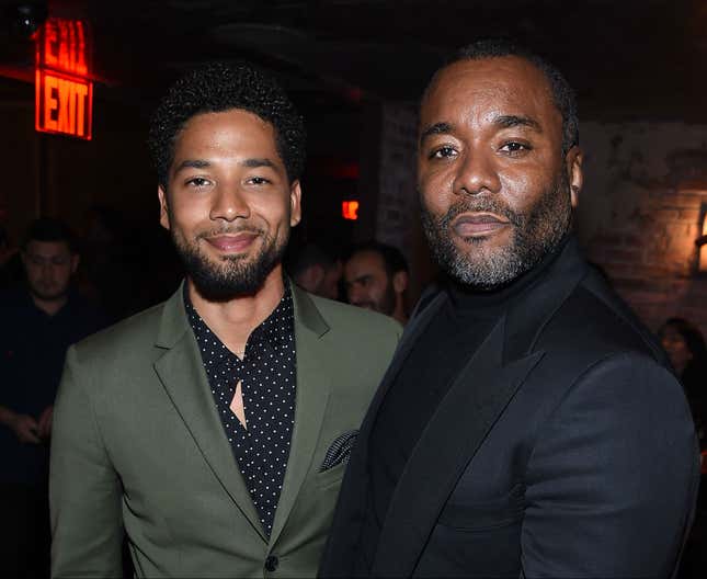 Jussie Smollett and Lee Daniels at a party in New York, April 18, 2017.
