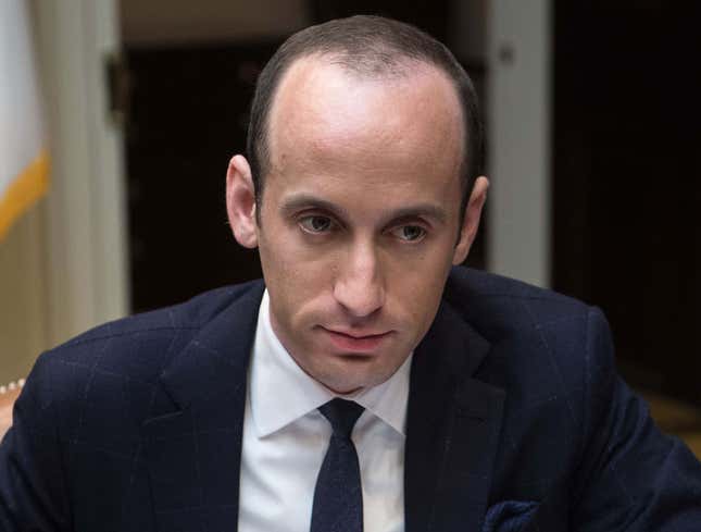 Image for article titled Stephen Miller Enraged After Discovering Cantaloupe He’s Fucking From Mexico