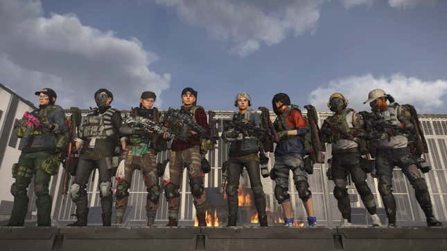 The Valkyrie Rising team after clearing The Division 2&#39;s raid for the first time.