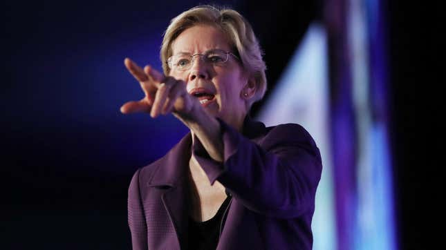 Image for article titled Warren&#39;s New Facebook Ads Make False Claims—And That&#39;s The Whole Damn Point
