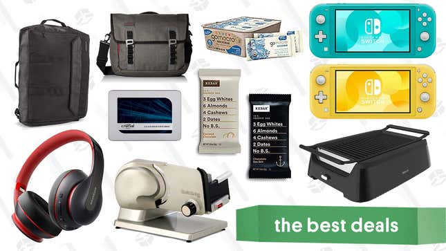 Image for article titled Monday&#39;s Best Deals: Protein Bars, Meat Slicers, Nintendo Switch Lite, and More