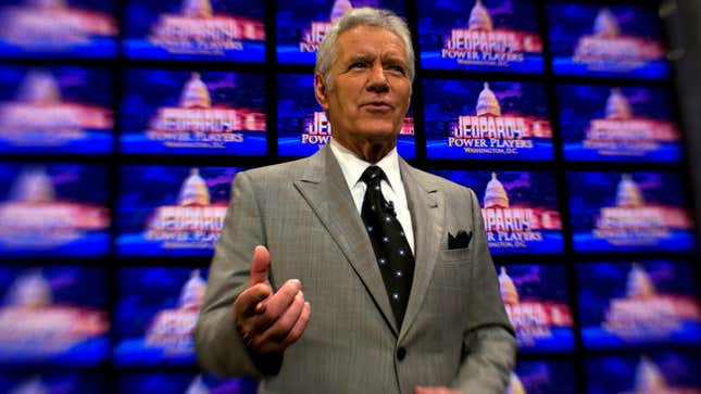 Image for article titled Listen to Alex Trebek, pronunciation fan, say &quot;genre&quot; over and over