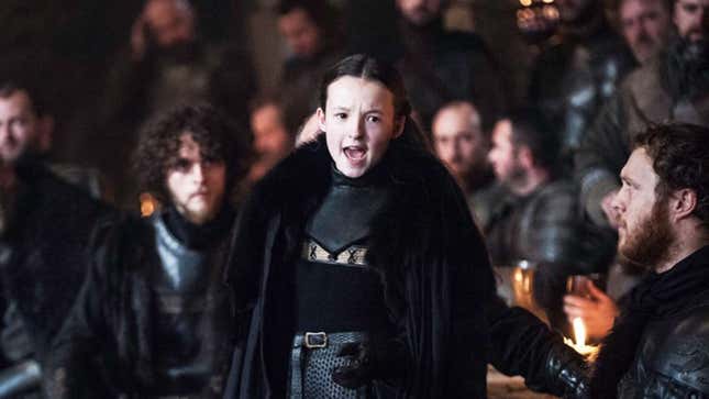 Bella Ramsey as Lyanna Mormont in Game of Thrones.