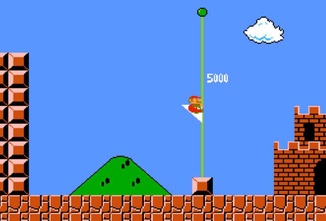 Imagen para el artículo titulado Mira lo que pasa si aceleras la melodía de la bandera de Super Mario Bros.