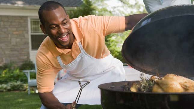 Image for article titled Dad Frees Up Entire Day To Spend On Quality Father-Grill Bonding Time