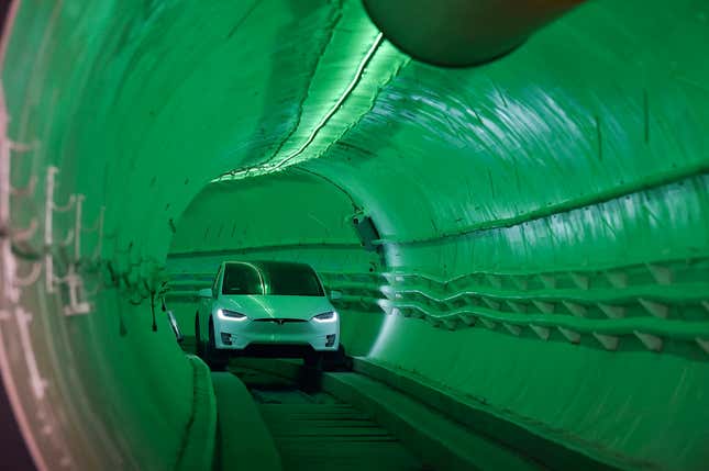 Image for article titled Elon Musk's Boring Company Secures $48.6 Million Contract in Las Vegas Despite Embarrassing Demonstration in L.A.