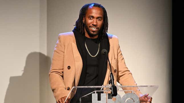 Director Rashid Johnson speaks on stage before HBO’s ‘Native Son’ screening at Guggenheim Museum on April 1, 2019 in New York City. 