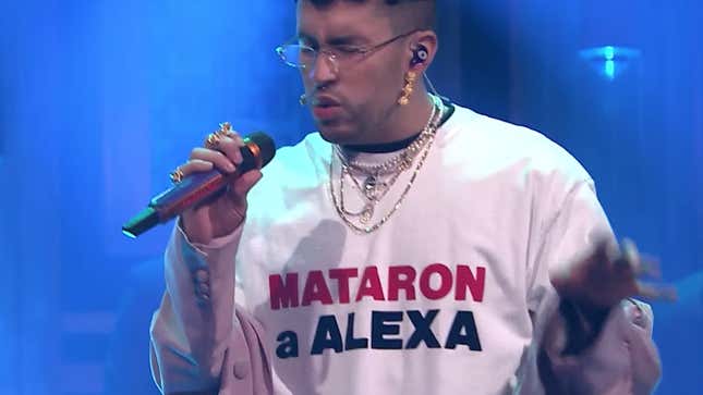 Image for article titled Bad Bunny Used His Fallon Performance to Spotlight the Murder of a Puerto Rican Trans Woman