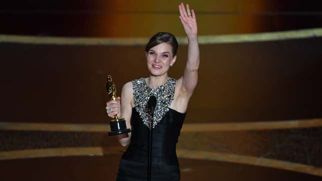 Hildur Gudnadottir wins Best Original Score for Joker at the 92nd Oscars at the Dolby Theatre in Hollywood, California, on February 9, 2020.