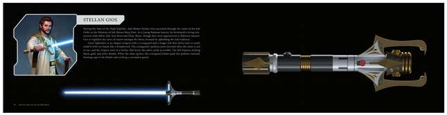 Details about Stellan and more images of his lightsaber.