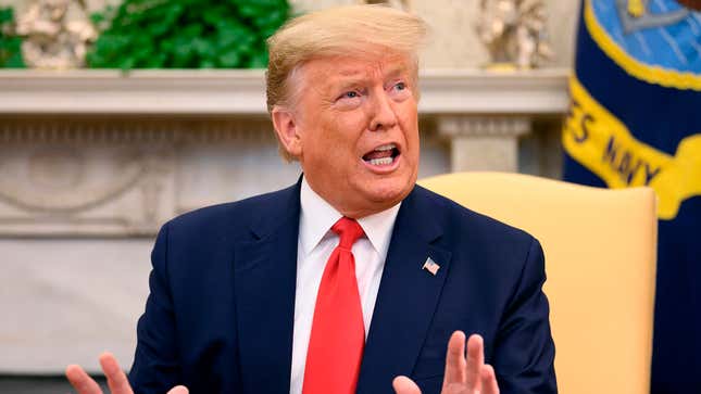 Image for article titled Panicked Trump Agrees To Zoom Debate