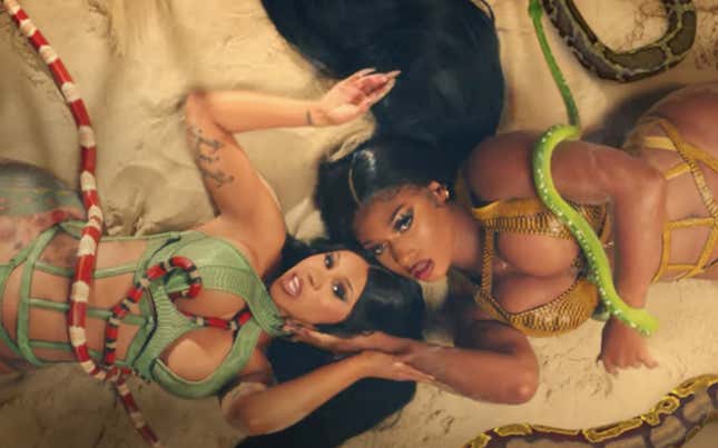 Image for article titled Cardi B and Megan Thee Stallion Bring the Heat and Some Surprise Guests in Music Video for Their New Song &#39;WAP&#39;