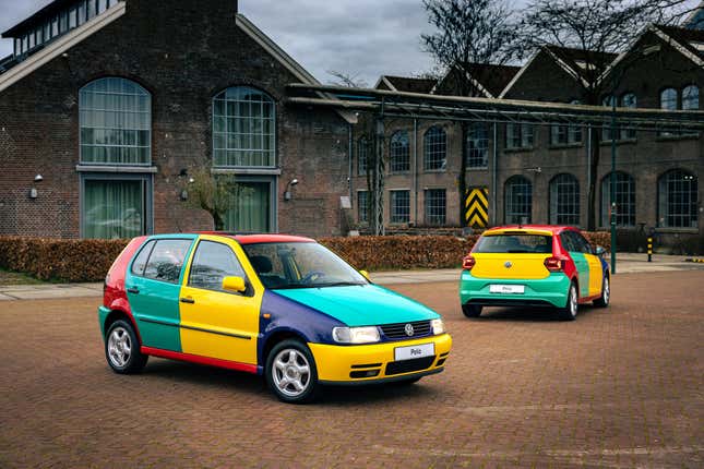 Image for article titled Volkswagen Builds A One-Off Harlequin Polo To Splash Color On A Gray World