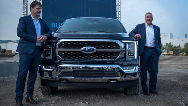 Ford CEO Jim Farley, left, with Bill Ford.