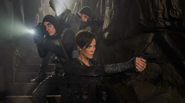 Charlize Theron (“Andy”), Luca Marinelli (“Nicky”), Matthias Schoenaerts (“Booker’), Marwan Kenzari (“Joe”).