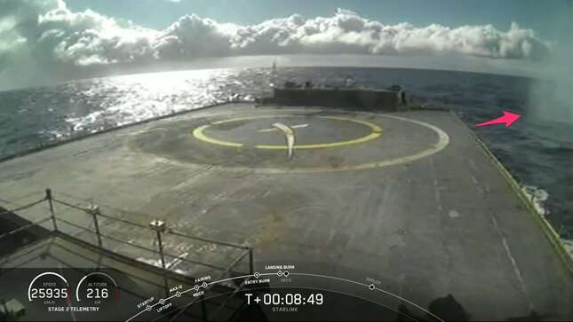 Imagen para el artículo titulado SpaceX falla el que habría sido su aterrizaje número 50