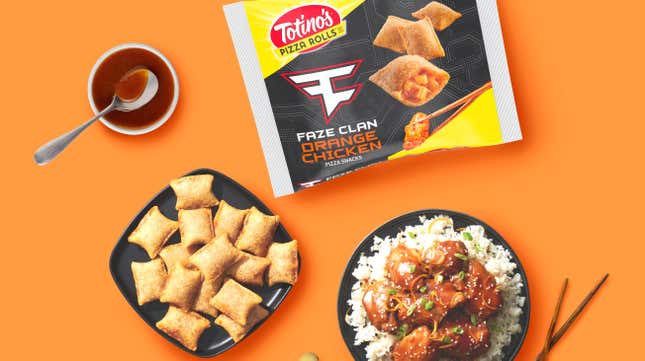 Totino's x FaZe Clan orange chicken pizza rolls