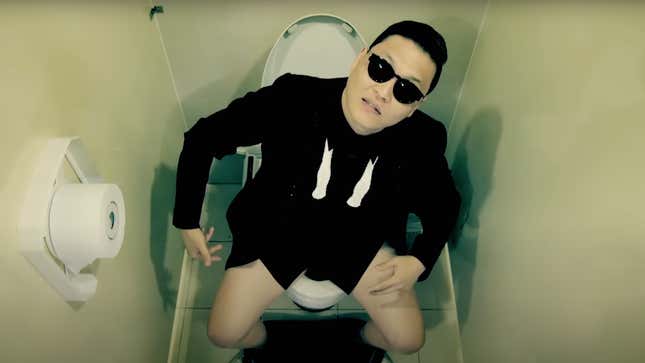 A screenshot from PSY's "Gangnum Style" music video, which was invaded by members of r/Superstonks.