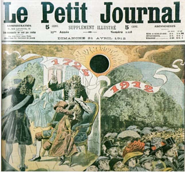 Le Petit Journal 1912 solar eclipse image.