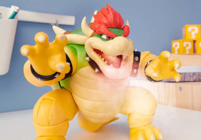 Image for article titled The First Batch of Super Mario Bros. Movie Toys Includes a Fire Breathing Bowser