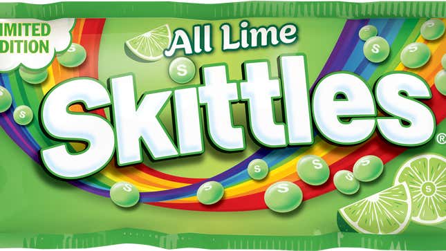 all lime skittle bag