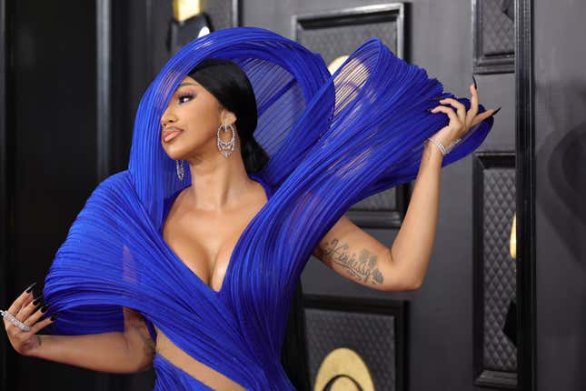 LOS ANGELES, CALIFORNIA - FEBRUARY 05: (FOR EDITORIAL USE ONLY) Cardi B attends the 65th GRAMMY Awards on February 05, 2023 in Los Angeles, California. 