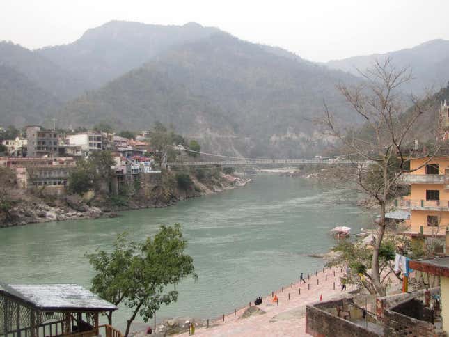 The Ganga River at Rishikesh, as it exits the Himalayas