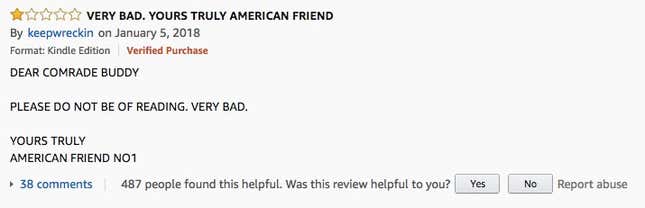 Image for article titled Amazon is deleting reviews of a controversial book about Donald Trump