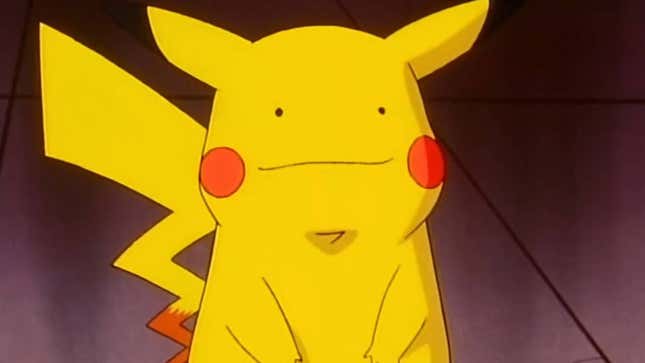 Ditto transformed as Pikachu.