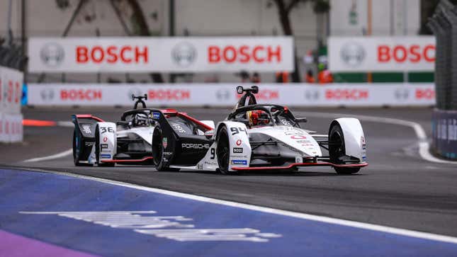 Image for article titled Porsche Takes First Formula E Victory With 1-2 Finish In Mexico City
