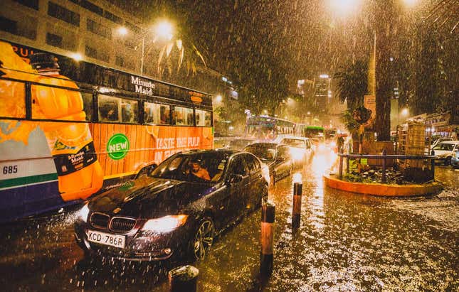 During the rains, bus fares are often hiked and traffic worsens.