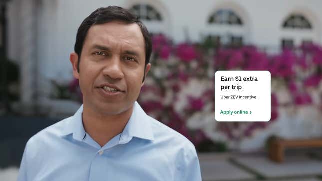 Image for article titled Uber Drivers Must Switch to EVs by 2030