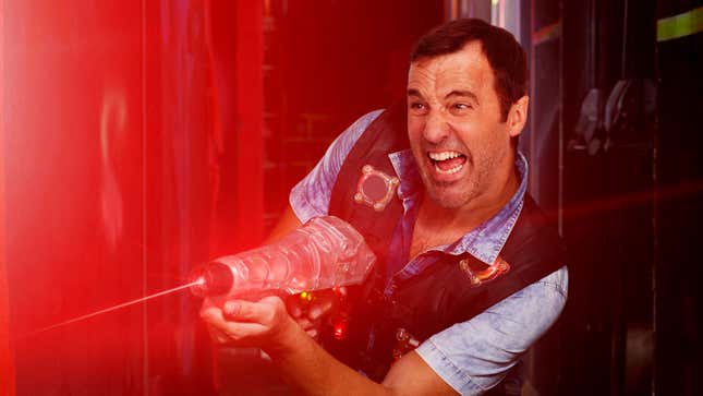 Image for article titled No One At Laser Tag Prepared For How Hard Dad Was Going To Bring It