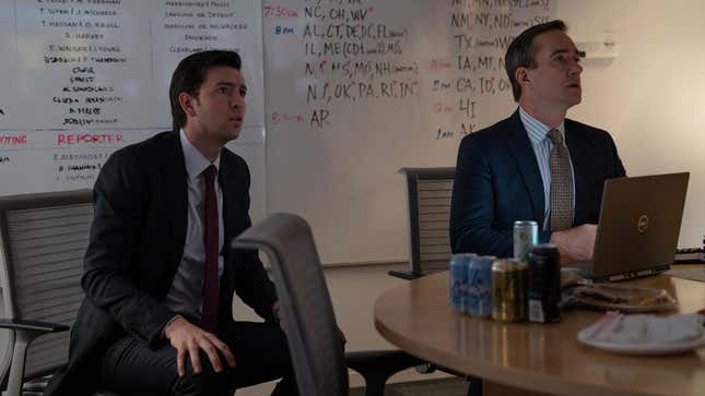 Nicolas Braun and Matthew Macfadyen in Succession