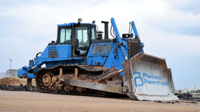 Image for article titled Cash-Strapped Planned Parenthood Forced To Sell Fetus Bulldozer