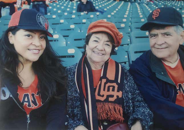 Perlita with her parents