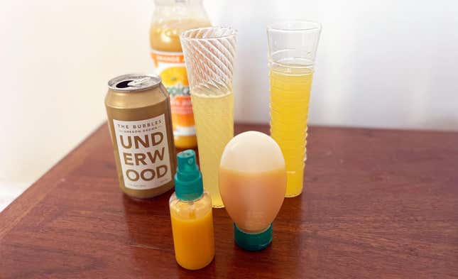 Get creative with your juice dispensing! But wash those little containers first.
