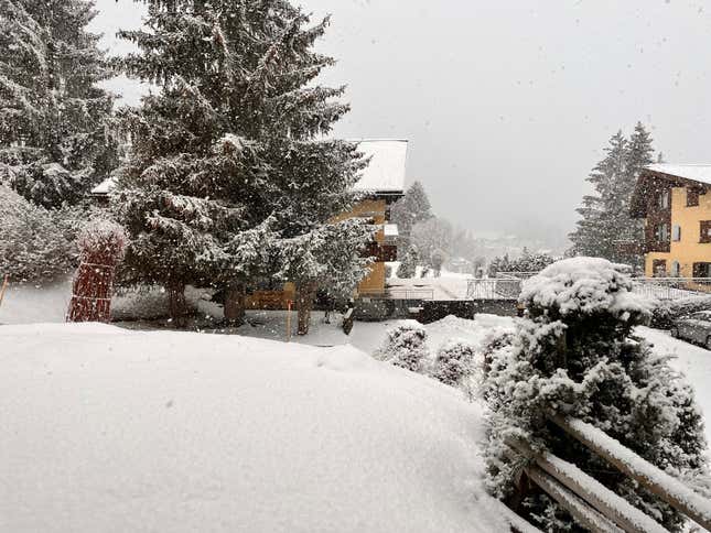 The view from the Quartz chalet in Klosters