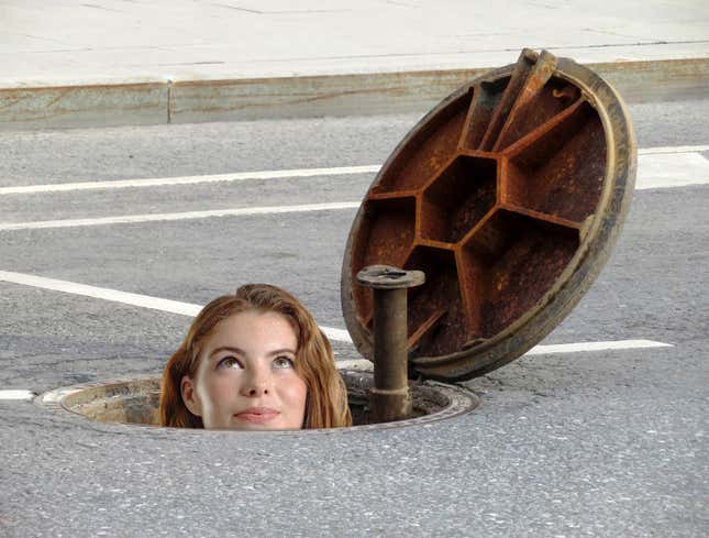 Image for article titled Woman Tries Meeting New People By Popping Out Different Manholes Than Usual