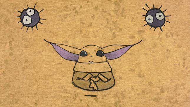 Poster for Studio Ghibli's Zen - Grogu & the Dust Bunnies. 