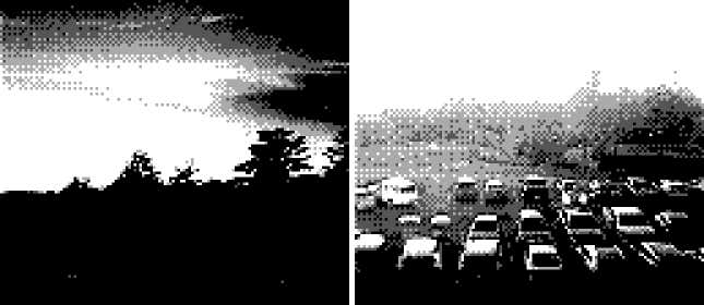 Two photo samples captured with the Game Boy Mini Camera.