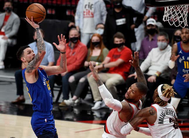 Austin Rivers was red hot in the fourth quarter of Denver’s Thursday night win.