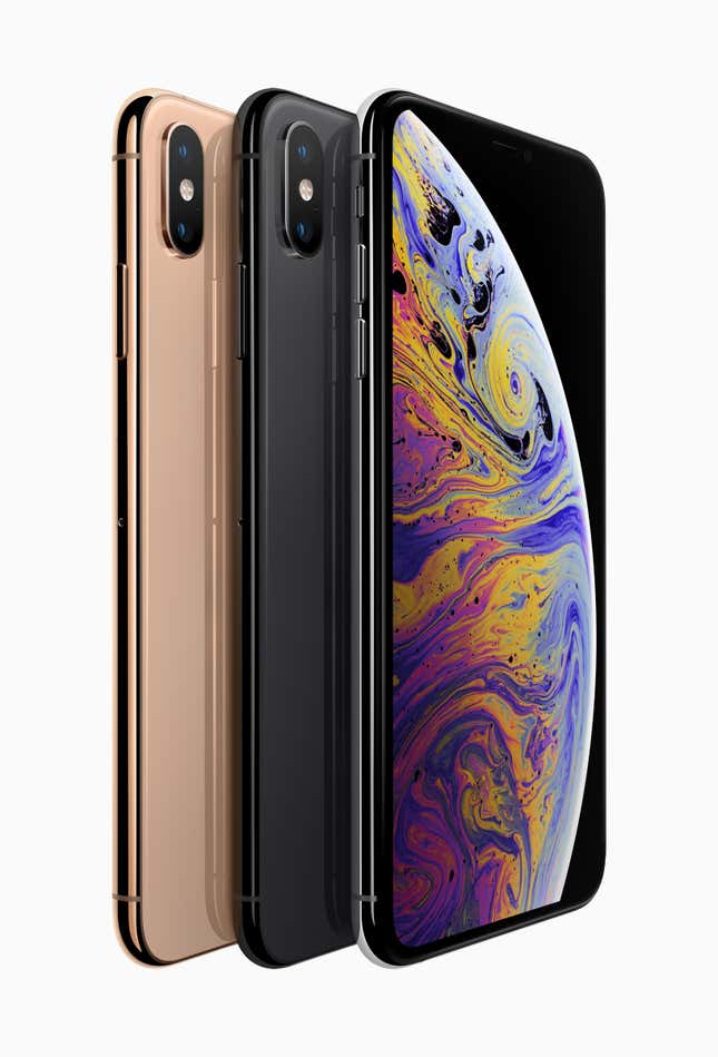The Xs and Xs Max come in gold, silver, and black.