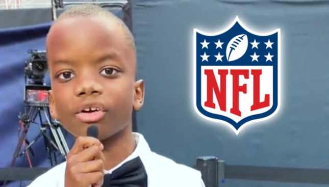 Image for article titled Little Genius Jeremiah Fennell Shines As NFL&#39;S Youngest Reporter